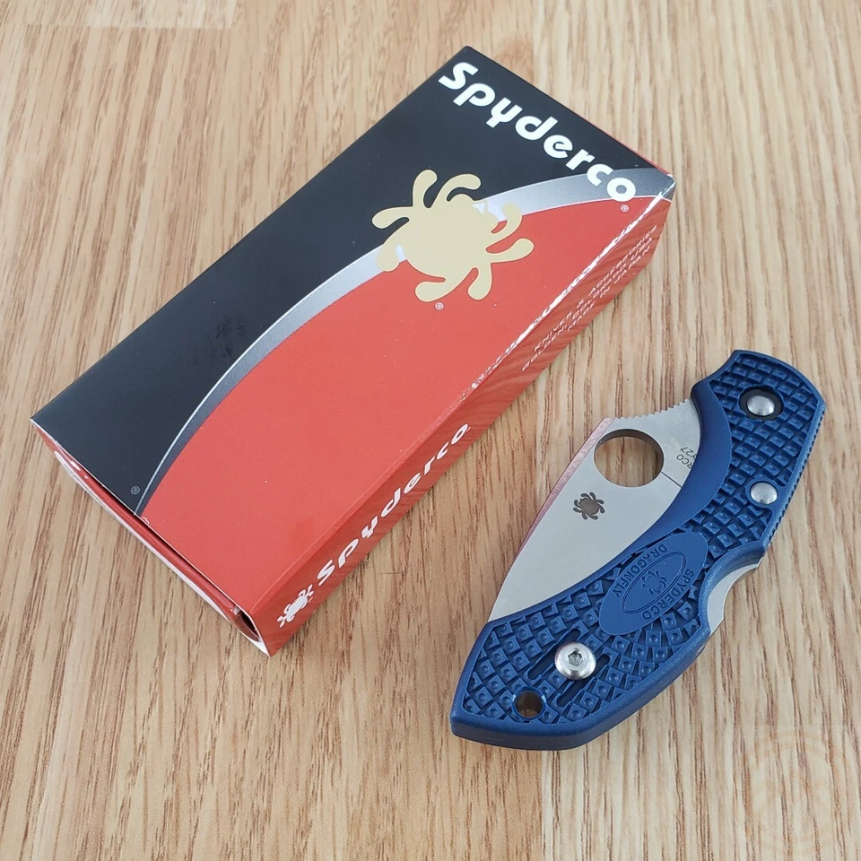 Spyderco Dragonfly 2 CPM-SPY27 Satin Blade Cobalt Blue FRN Handles