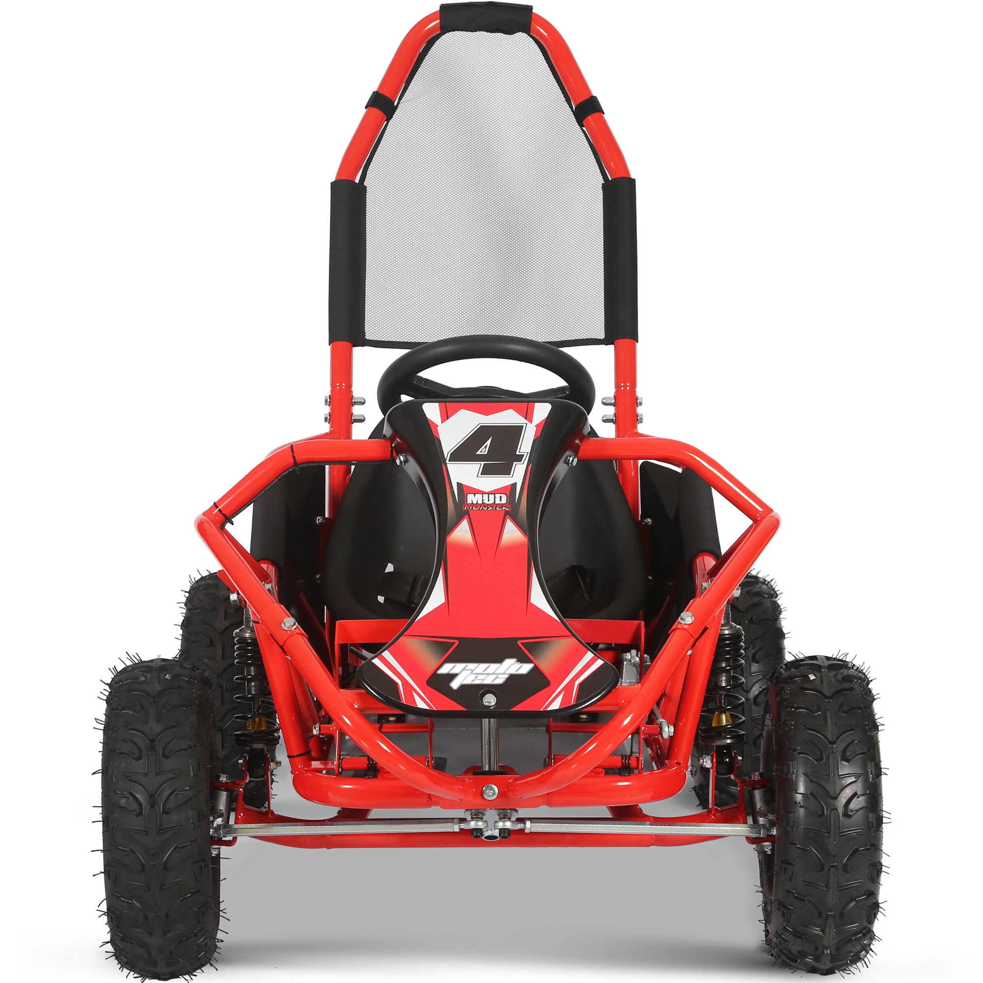 MotoTec Mud XL Kids Gas Powered 98cc Go Kart w/ Full Suspension